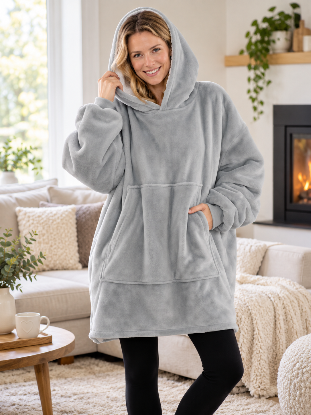 Optipluche Soft Oversized Hoodie Sherpa