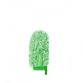 Hoesje CleanStick Plus 15cm, groene vezel